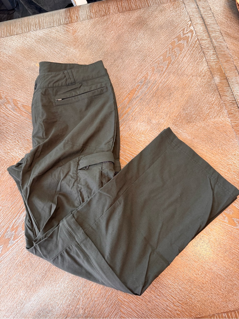 REI Gray Convertible Hiking Pants Sz 14P Waist 38” Inseam 16”/29” Cargo Pockets